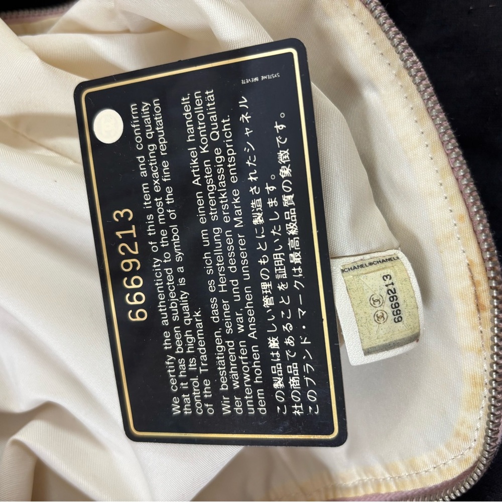 CHANEL Pink Quilted Logo Nylon Backpack - Picture 13 of 13